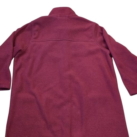 L.L. Bean Women’s Size L Full Zip Winter Fleece Warm Robe Cozy Deep Raspberry - Picture 5 of 10